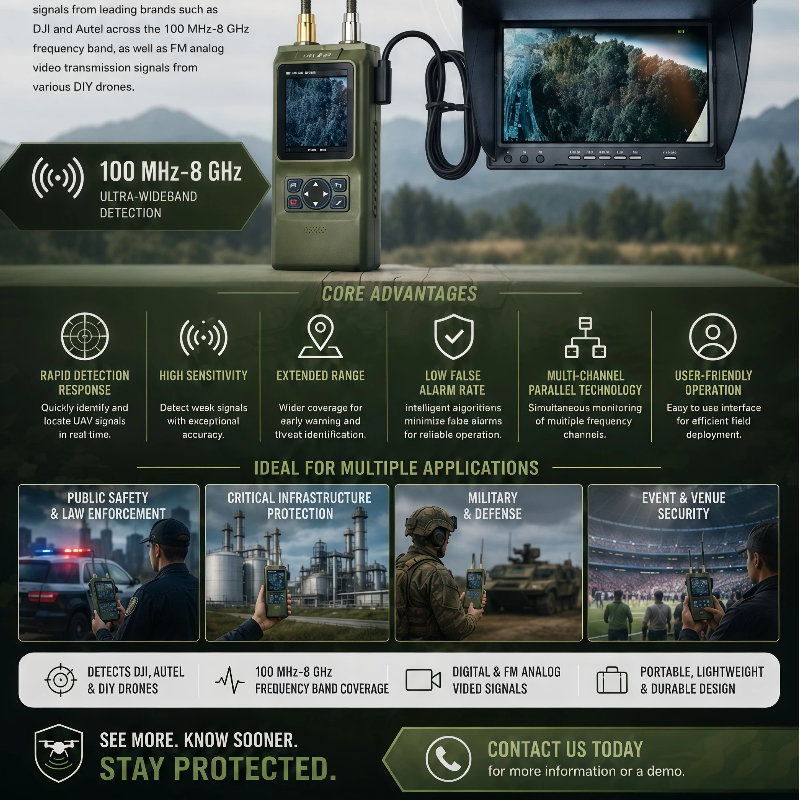 F8 Ultra-Wideband Portable Drone Detection Device - Image 2