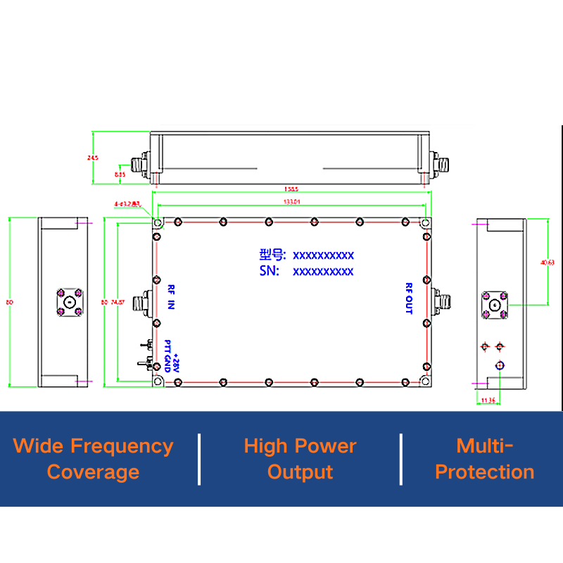 RF Power Amplifier 1.5-30MHz 20W - Image 2