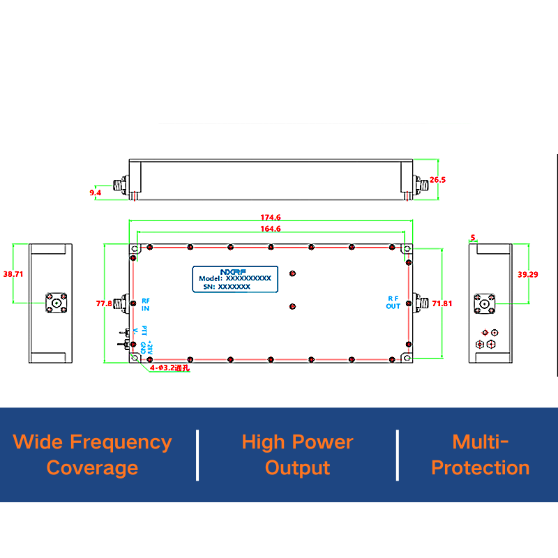 RF Power Amplifier 1100-1700MHz 20W - Image 2