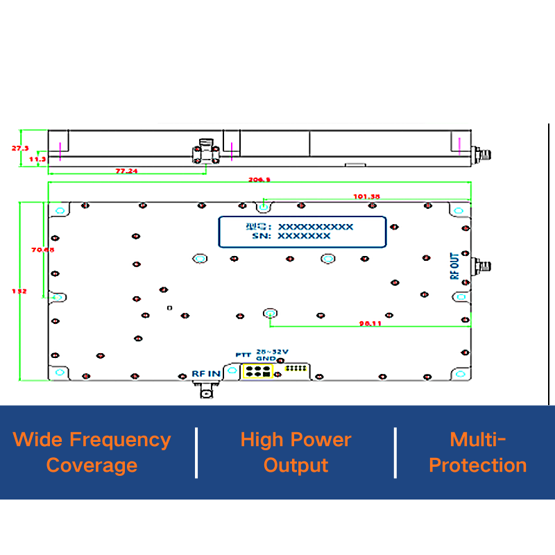 RF Power Amplifier 2000-4000MHz 100W - Image 2