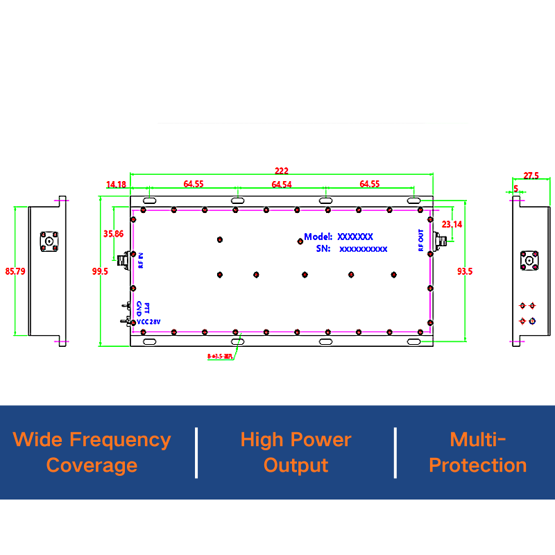 RF Power Amplifier 2000-6000MHz 100W - Image 2