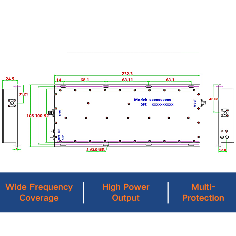 RF Power Amplifier 4000-5000MHz 50W - Image 2