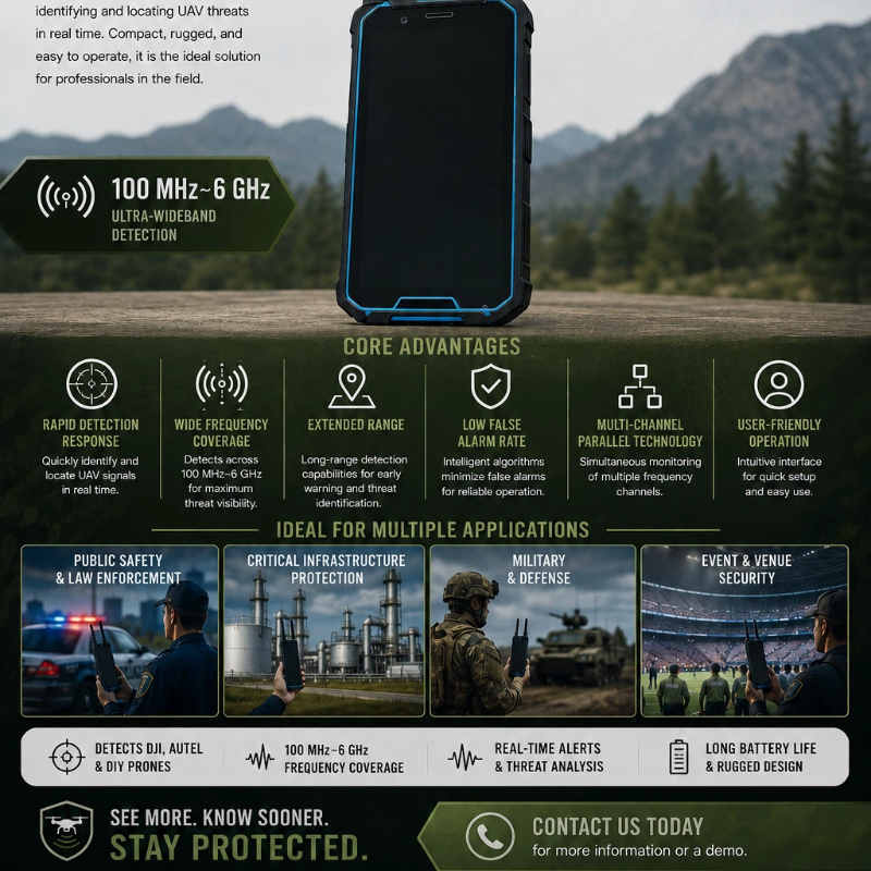 P2L PRO Ultra-Wideband Portable Drone Detection Device - Image 2