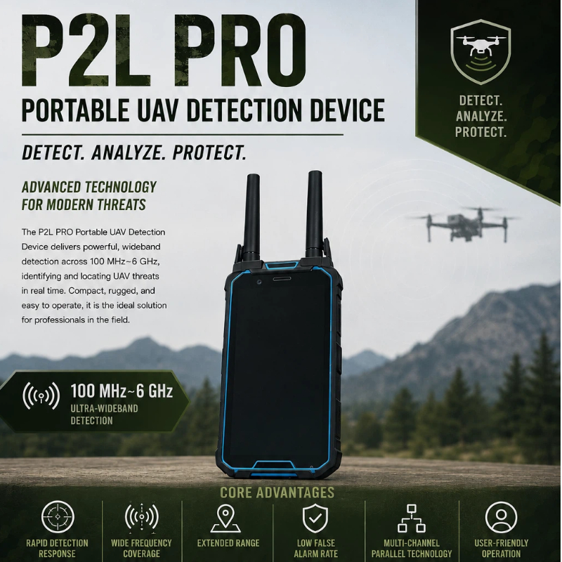 P2L PRO Ultra-Wideband Portable Drone Detection Device